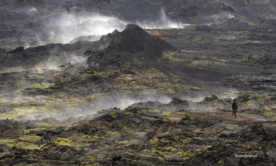 Dymiące pole lawy, Islandia