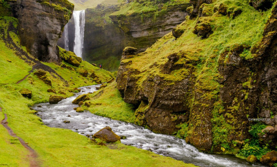 Wodospad Kvernufoss, Islandia
