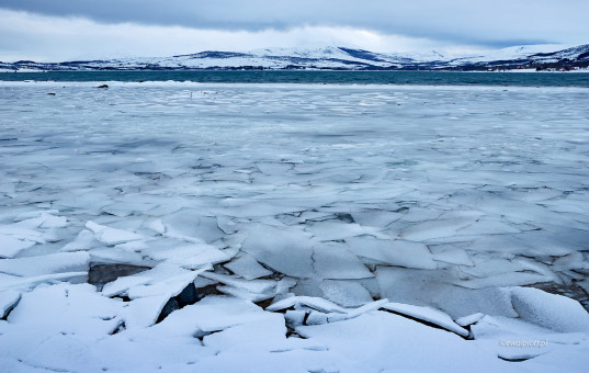 Spękany lód, Norwegia