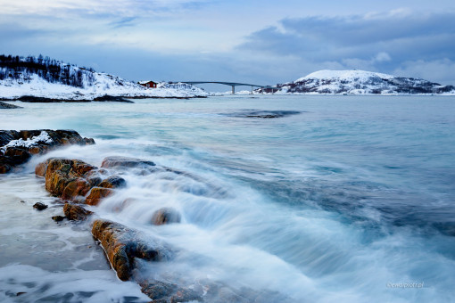 Wybrzeża Norwegii zimą