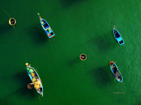 Łódki rybackie, Wietnam