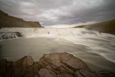 Gulfoss w deszczu, Islandia