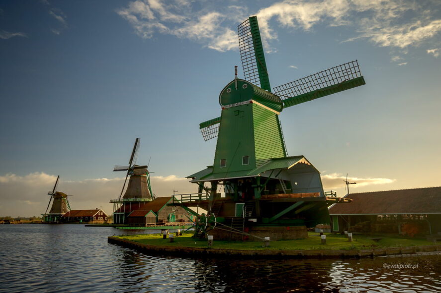 Wiatraki Zaanse Schans, Holandia, fotowyprawa
