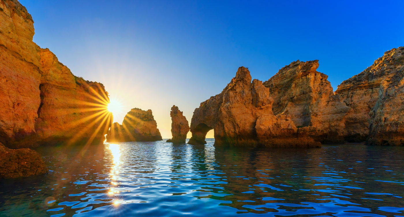 Wybrzeże Algarve, Portugalia, wschód słońca, warsztaty fotograficzne