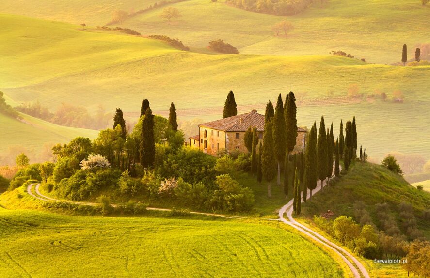 Willa Belvedere wiosną, Toskania, warsztaty fotografii krajobrazowej