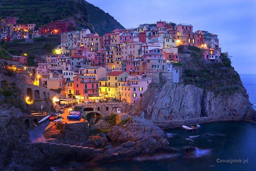 Vernazza o zmierzchu, Cinque Terre