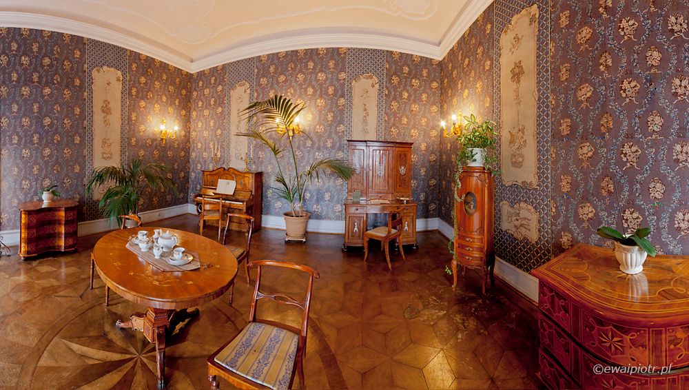 Zamek Książ, panorama we wnętrzu, fotografowanie panoramy