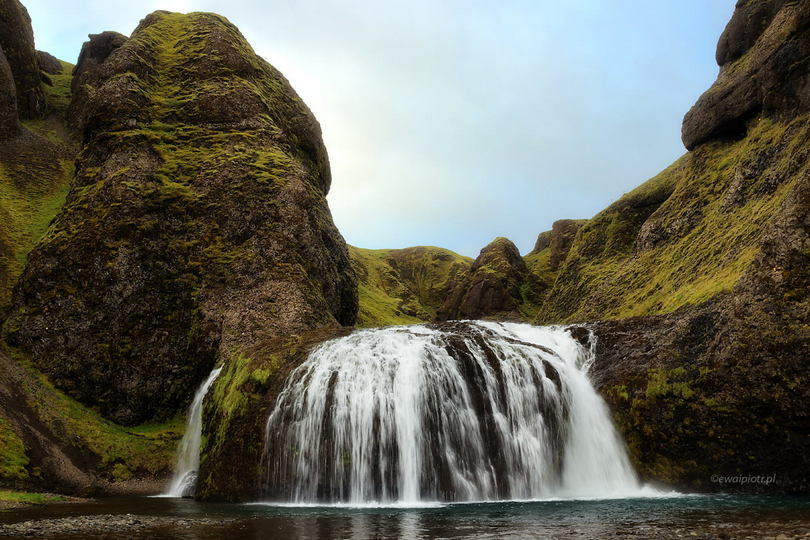 Wodospad Stjórnarfoss, Islandia