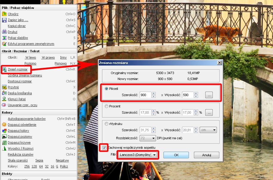jak zmniejszyć zdjęcie do internetu