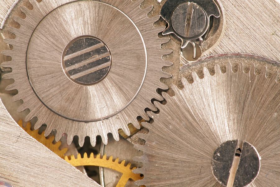 Detal zegarka, makro, pierścienie pośrednie, sprzęt do makrofotografii