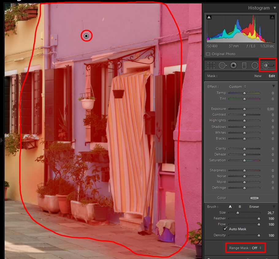 Jak działa Range Mask w Lightroomie
