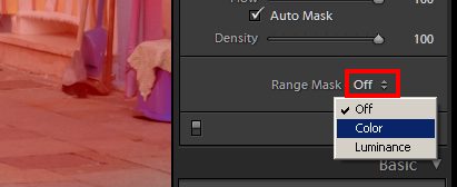 Jak działa Range Mask w Lightroomie