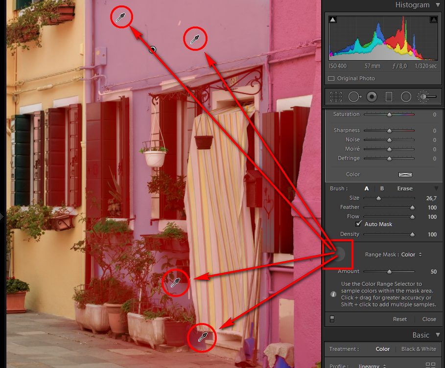 Jak działa Range Mask w Lightroomie