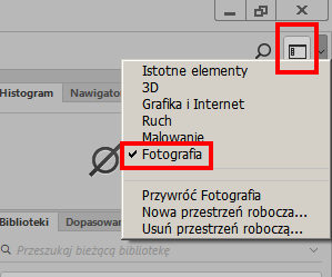 Jak ułożyć palety w Photoshopie