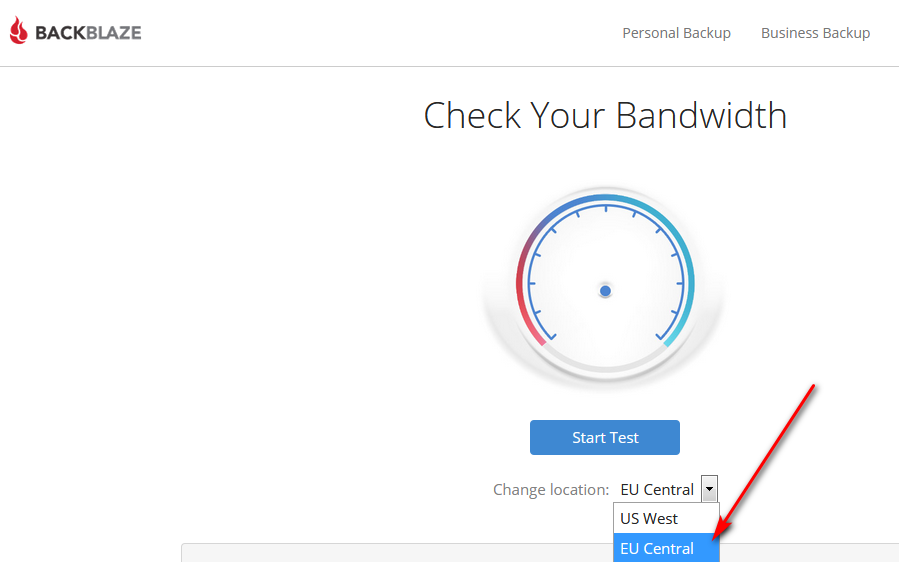 Backblaze - chmura na zdjęcia - test wydajności internetu