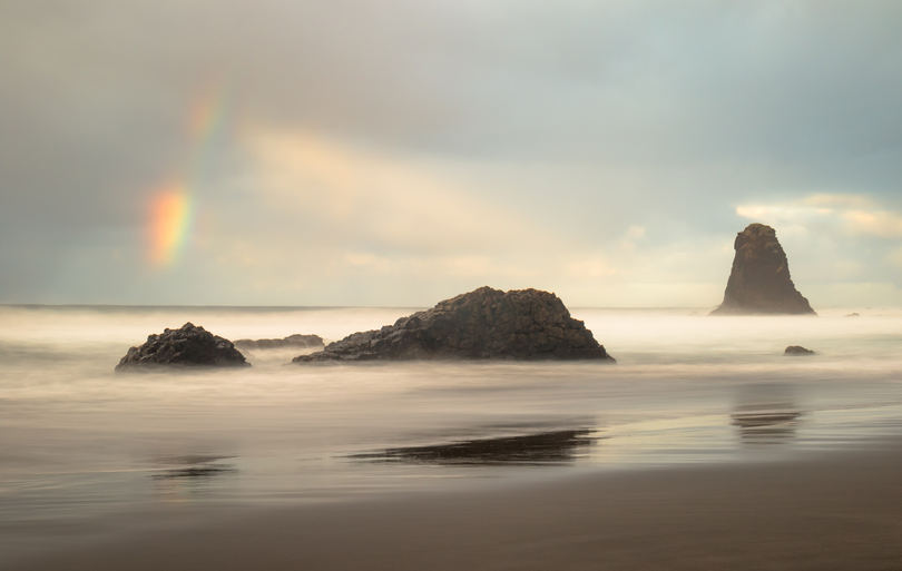 Fotografowanie wybrzeża - tęcza, Teneryfa, poradnik fotografowania