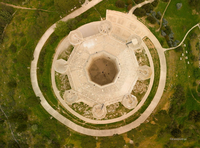 Castel del Monte z ptasiej perspektywy, Apulia