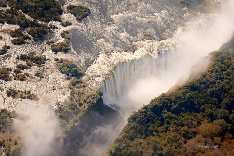 Odblaski na Wodospadach Wiktorii - bez polara