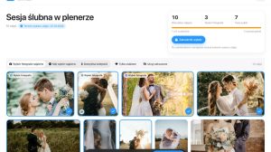 Wybór zdjęć przez klienta w galerii online, Picvelo, wybór klienta