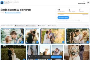 Wybór zdjęć przez klienta w galerii online, Picvelo, wybór klienta